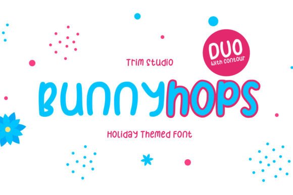 Bunnyhops Font: Whimsical Display Type for Easter Crafts