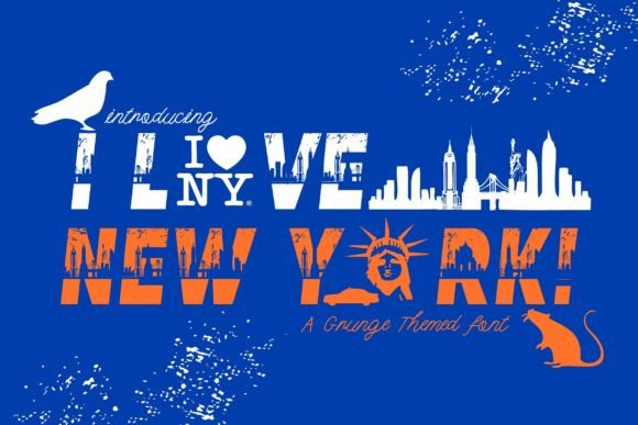 I Love New York Font: Bold Display Type for Marketing