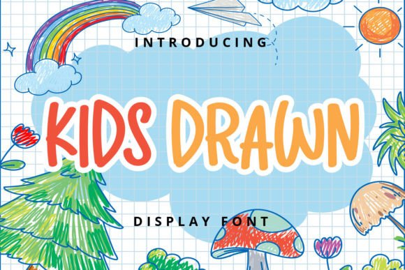 Kids Drawn: A Playful Display Font for Engaging Editorial Design
