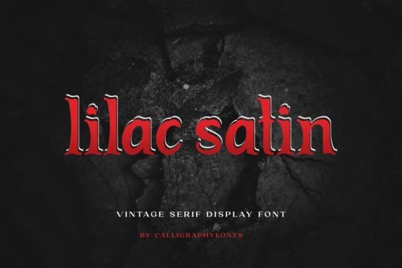 Lilac Satin Font: Gothic Elegance for Handmade Labels & Printables