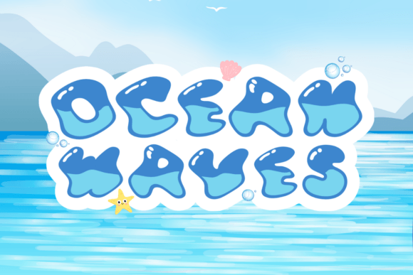 Ocean Waves Font: Playful Branding for Small Business