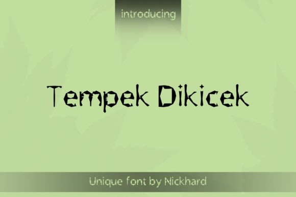 Tempek Dikicek Font: Quirky Branding for Small Business